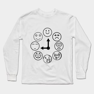 Emoji Clock Long Sleeve T-Shirt